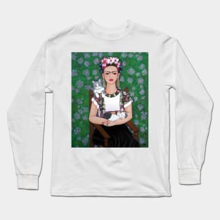 Frida cat lover Long Sleeve T-Shirt